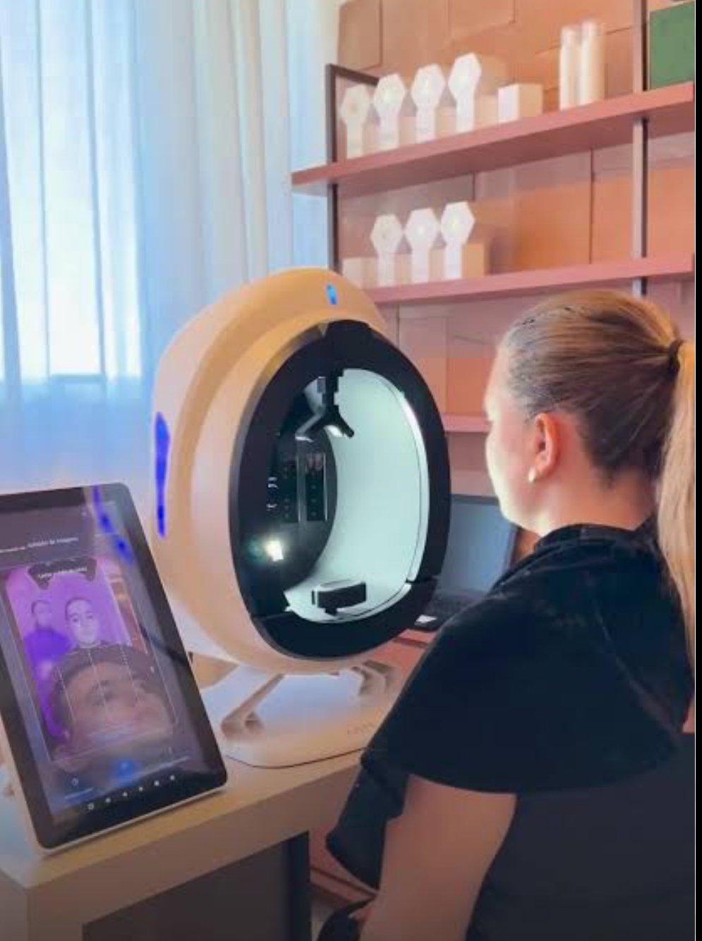 Aplicativo de IA sugerindo rotina de cuidados com a pele